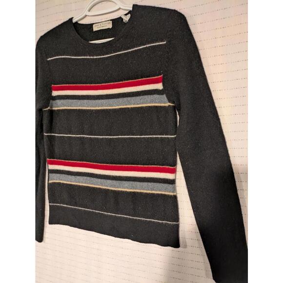 Lord & Taylor 2 Two Ply Cashmere Sweater - Stylish Striped Design - Picture 3 of 9